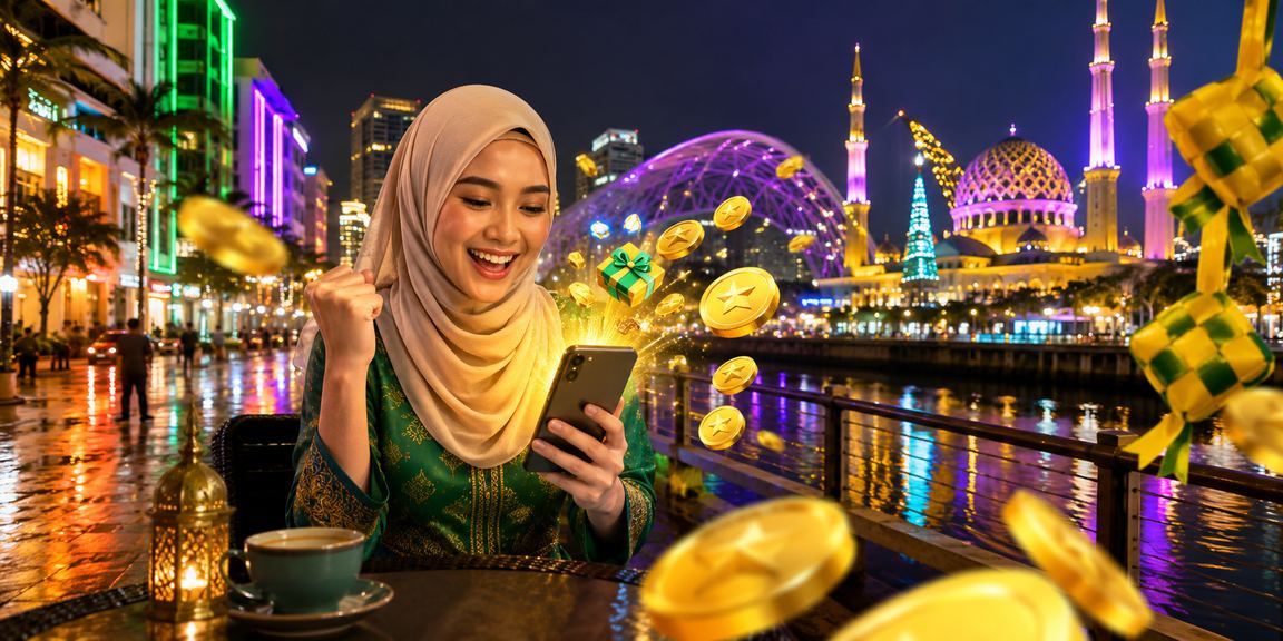 Pengguna dari Selangor membuat pertaruhan sukan semasa perayaan Hari Raya